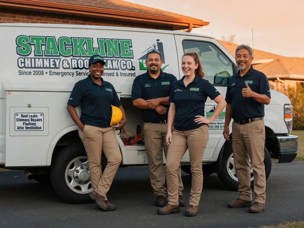 Chimney flashing repair company in Voca, TX